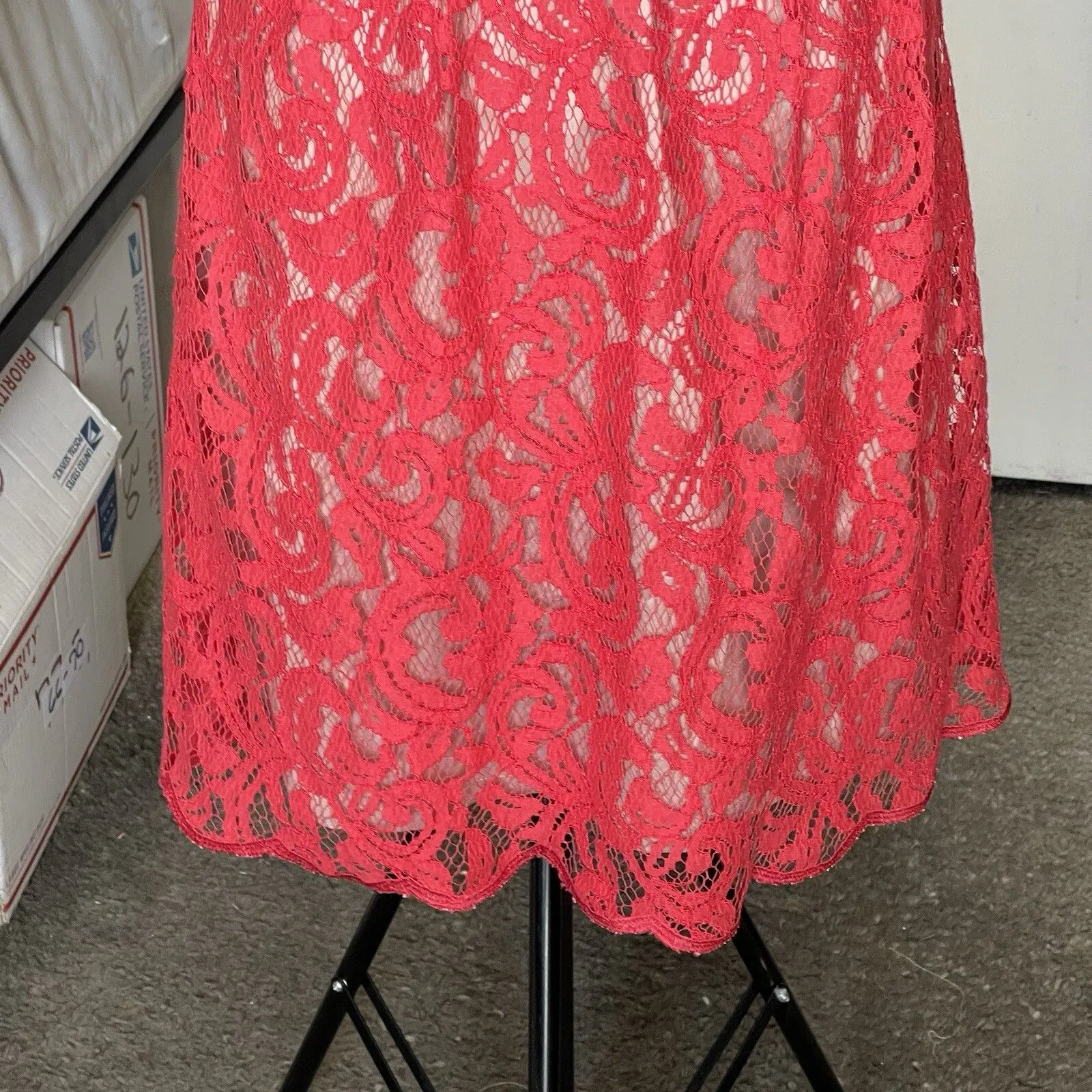 Adrianna Papell Womens Dress 4 Short Sleeve Autumn Fall Cocktail Date Night Boho - Image 7