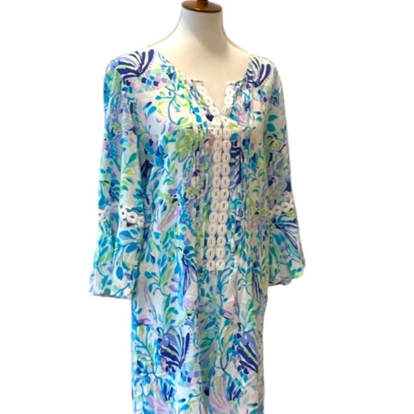Lilly Pulitzer Large Dress Hollie Tunic Resort Cruise Beach Coastal Vacation 70s - Image 7