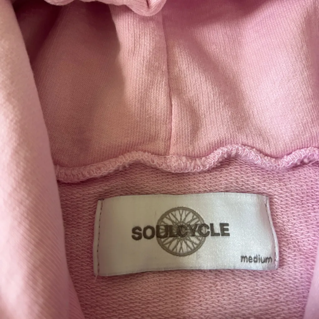 Soulcycle Light Pink Graphic Hoodie Sweater PBCH Soulcycle Size Medium - Image 6