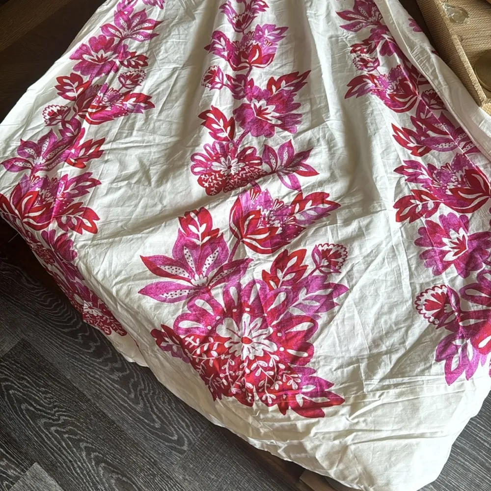 Farm Rio Flowerful Birds Plunge Cotton Sundress, Size Large, $265 - Image 10