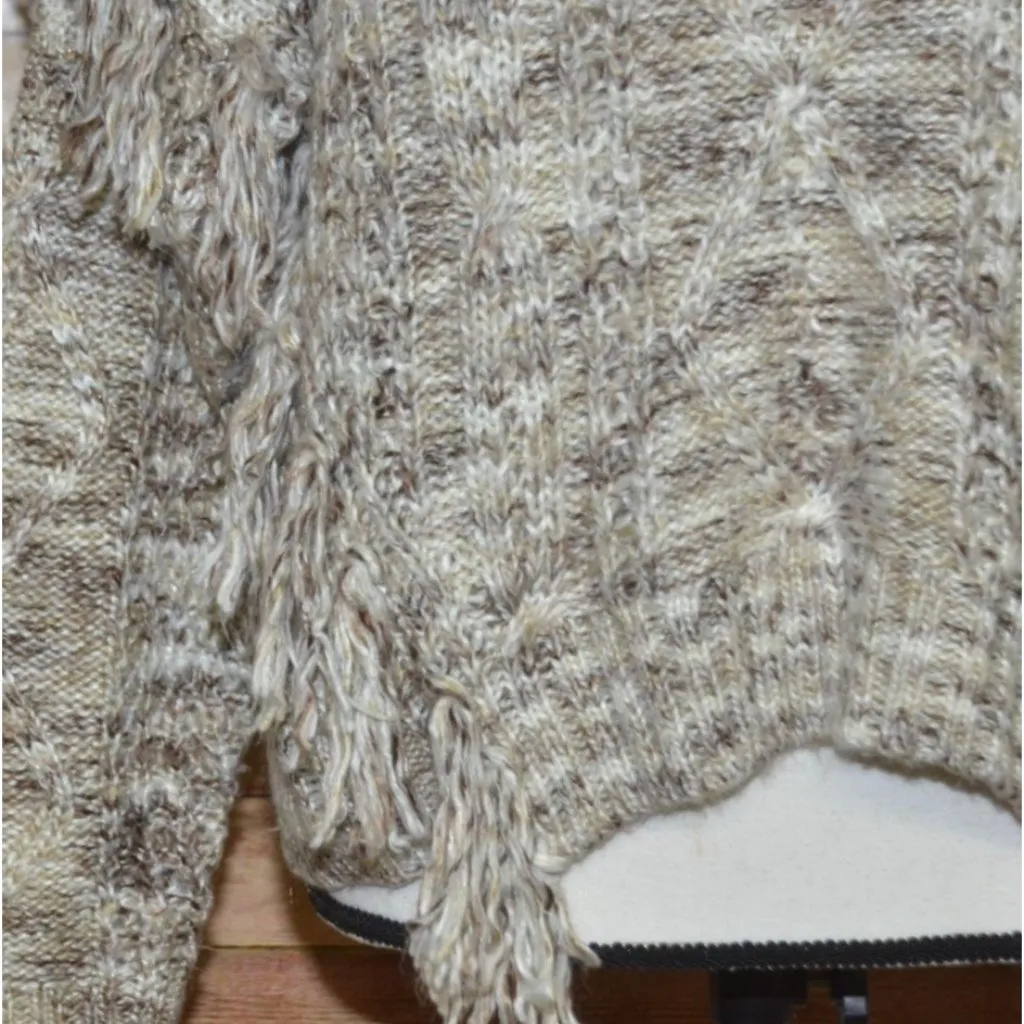 Dear John  Ladies Brown Cable Knit Tassel Sweater Size M Pullover Chunky Warm - Image 3