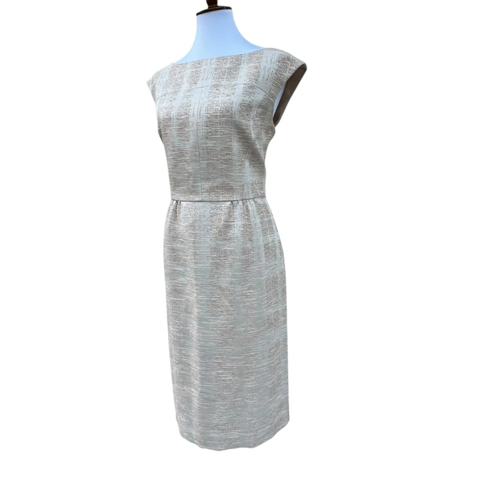 Tory Burch Dress 10 Retro Tweed 60s Style Jacquard Sheath Classic Elegant $428 - Image 12