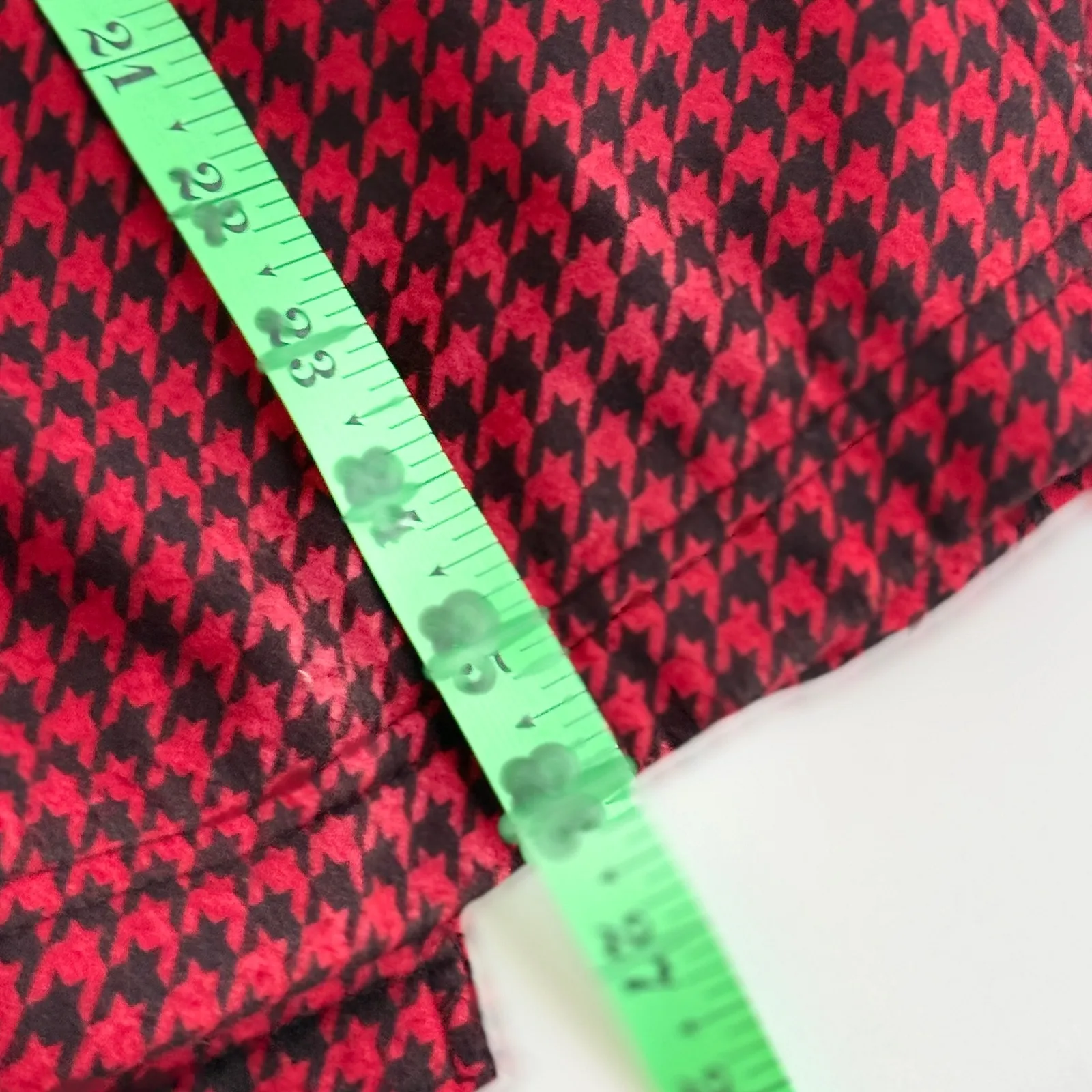 JouJou Red Black Houndstooth Double Breasted Coat Sz Lg Jacket Academia Career - Image 7