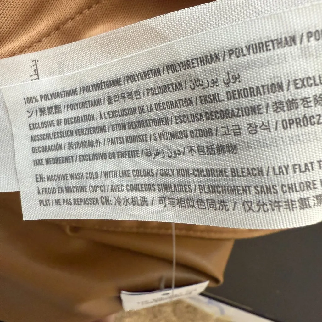 Abercrombie & Fitch Faux Leather Skinny Ultra High Rise Pant Women 27 4L Tan NWT - Image 16