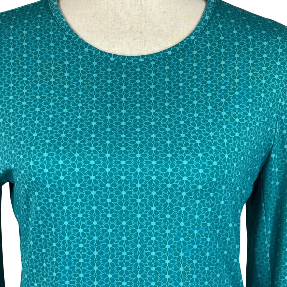 Hang Ten Small Rashguard Swim Top UPF 50+ Quick-Dry Long Sleeve Floral Crew Neck - Image 2