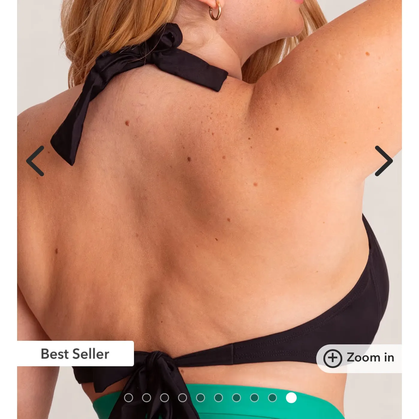 Shapermint Essentials Full Coverage Halter Bikini Top Black Size L - Image 2