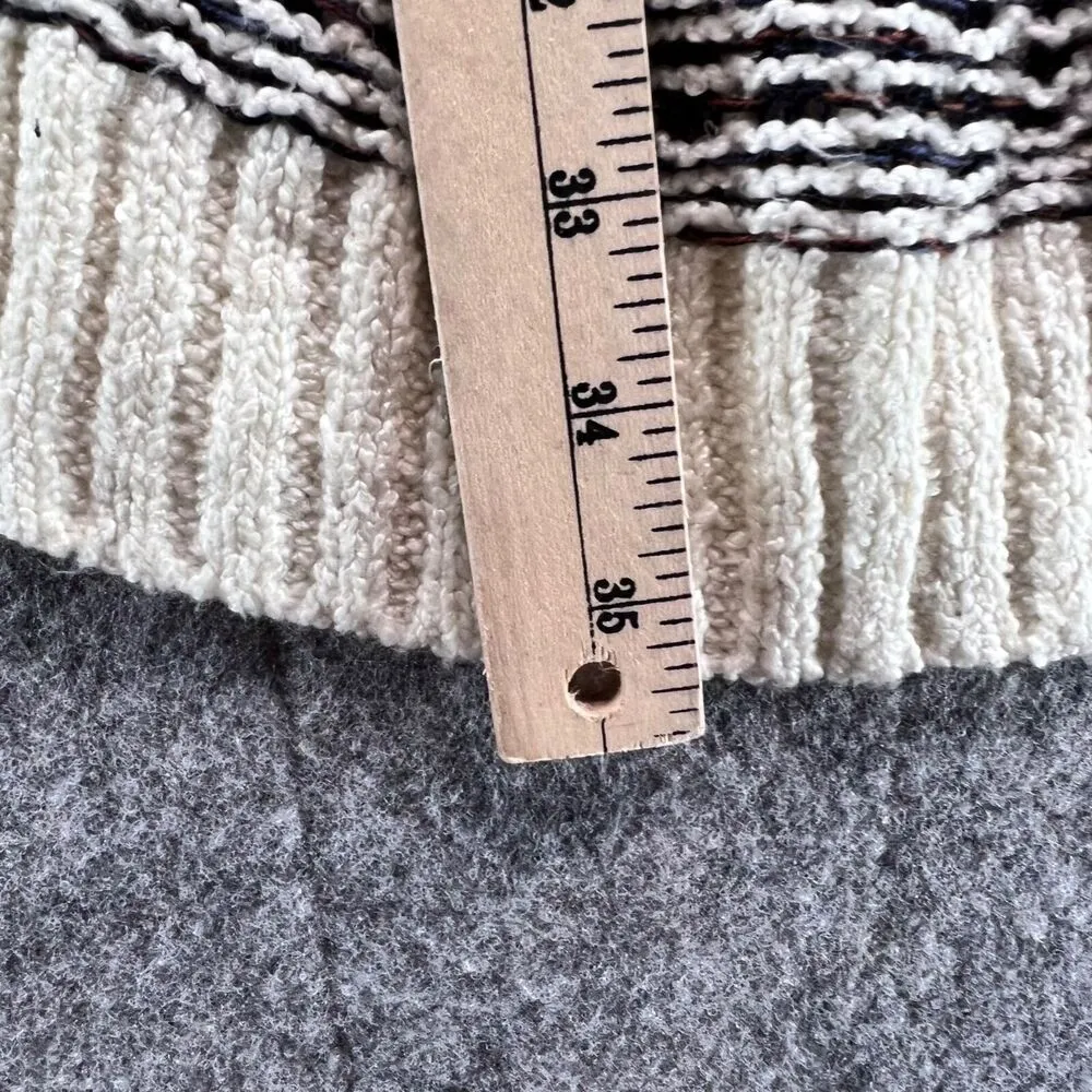 BKE Buckle Cardigan Womens XS Black Cream Knit Open Flyaway Sweater Layering - Image 7