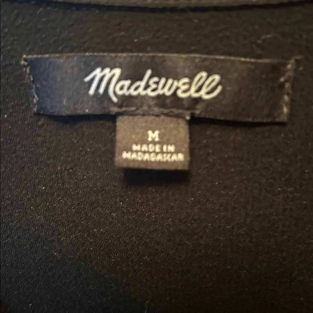 Madewell central drapey shirt black s M - Image 4