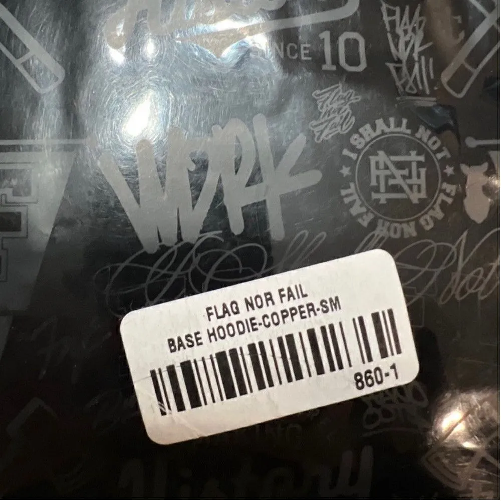 Flag Nor Fail NWT Pullover Fleece 'Base Hoodie' in 'Copper' Brown Size Small Tan - Image 13