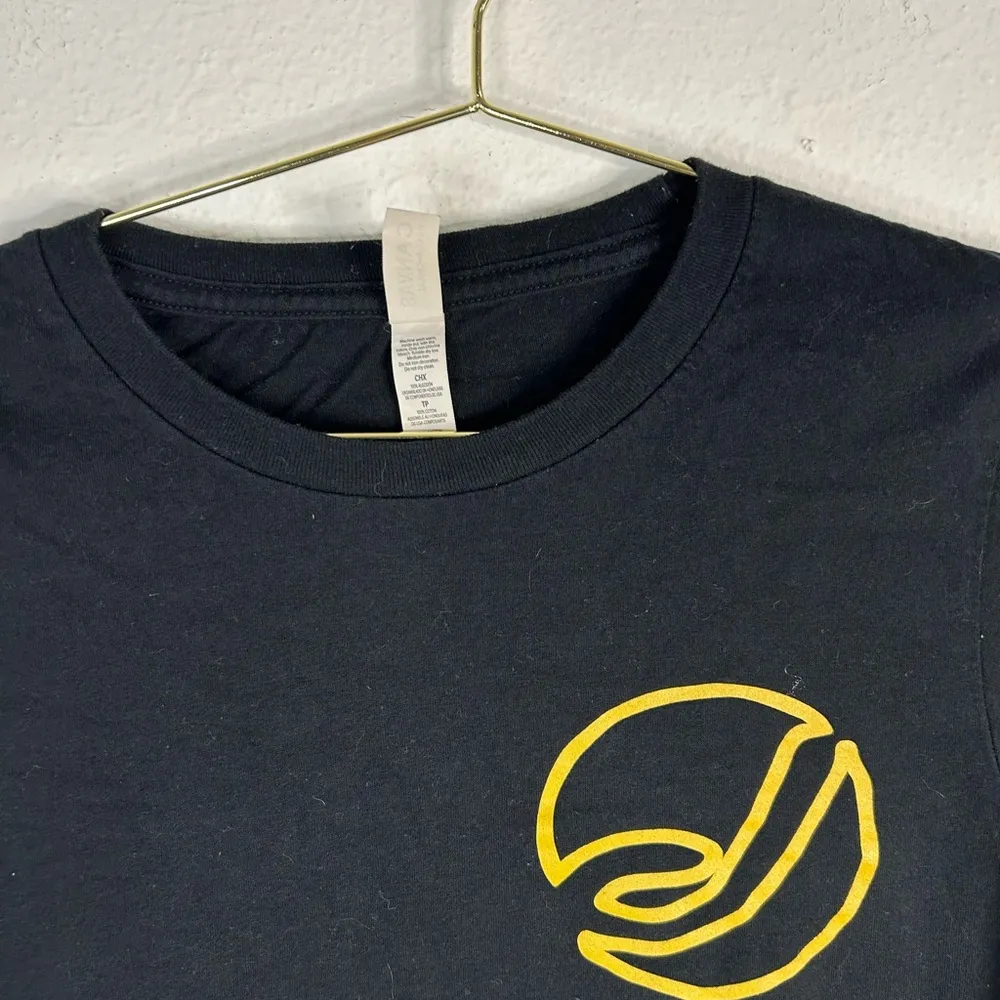 Juliana Bicycles Santa Cruz XS Long Sleeve Shirt Black Gold MTB Graphic Tee - Image 3