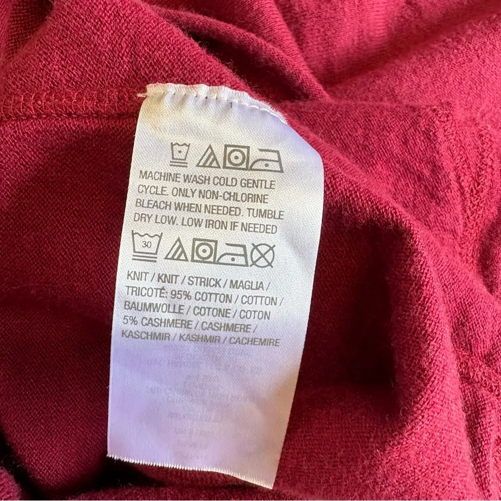 LOGO Lori Goldstein Tunic Sweater Top Burgundy Wine Merlot Pockets Plus Size 3X - Image 9