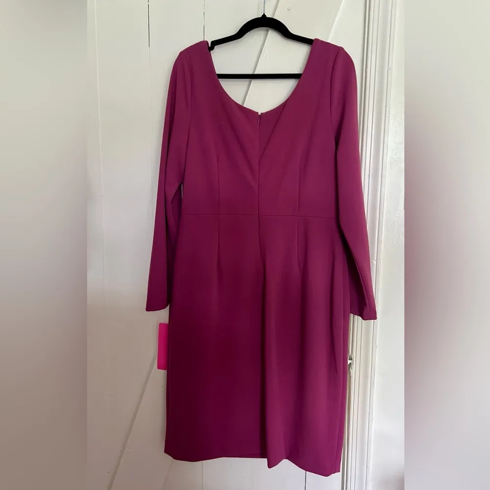 Long Sleeve Scuba Crepe Midi Dress - Image 4