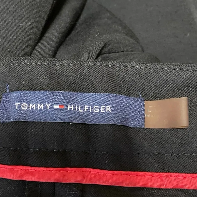 Tommy Hilfiger Women's Black High Waisted Straight Leg Trousers Dress Pants Sz 8 - Image 4