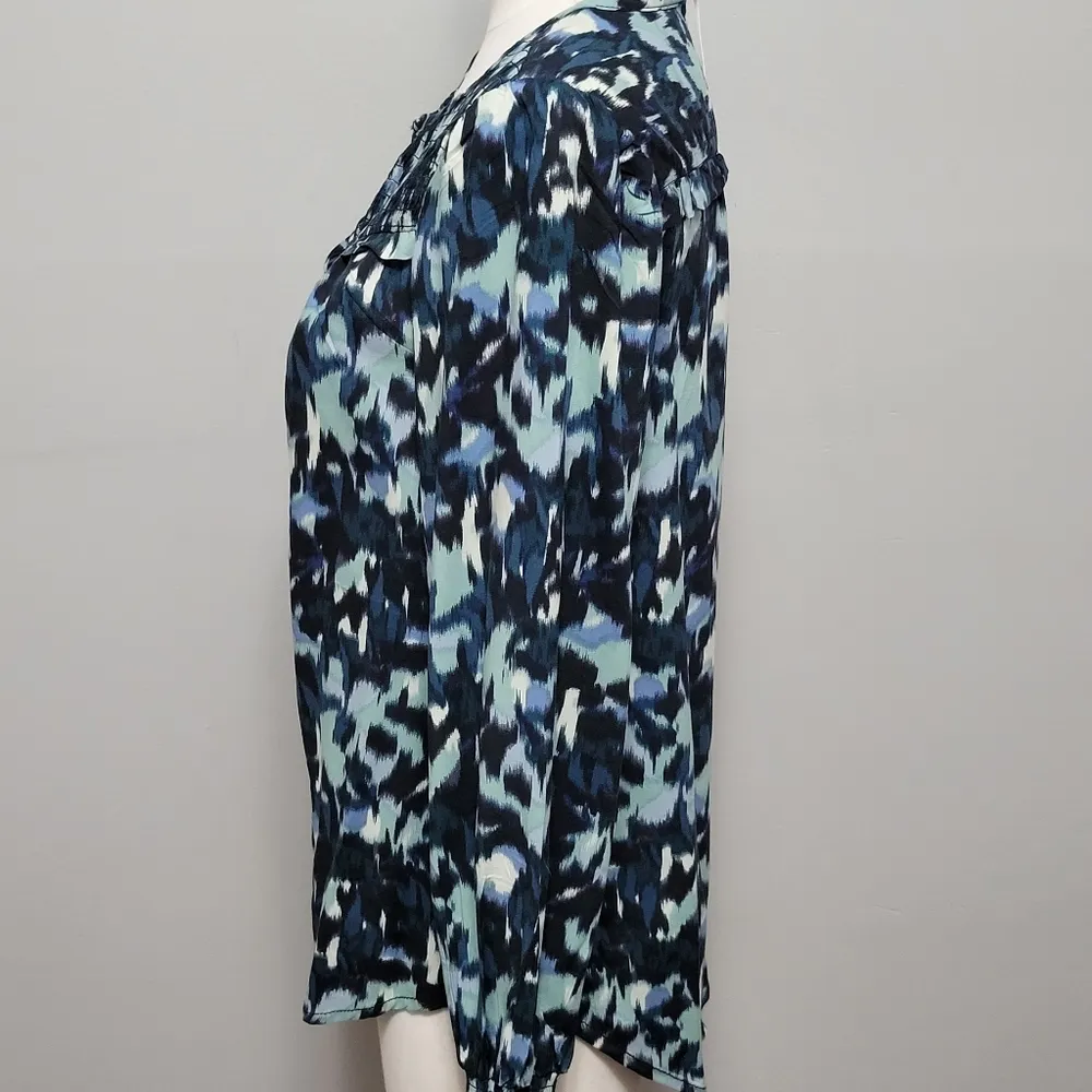 BeachLunchLounge Piper Printed Ecovero Top for Women in Blue Falls Size XS - Image 6