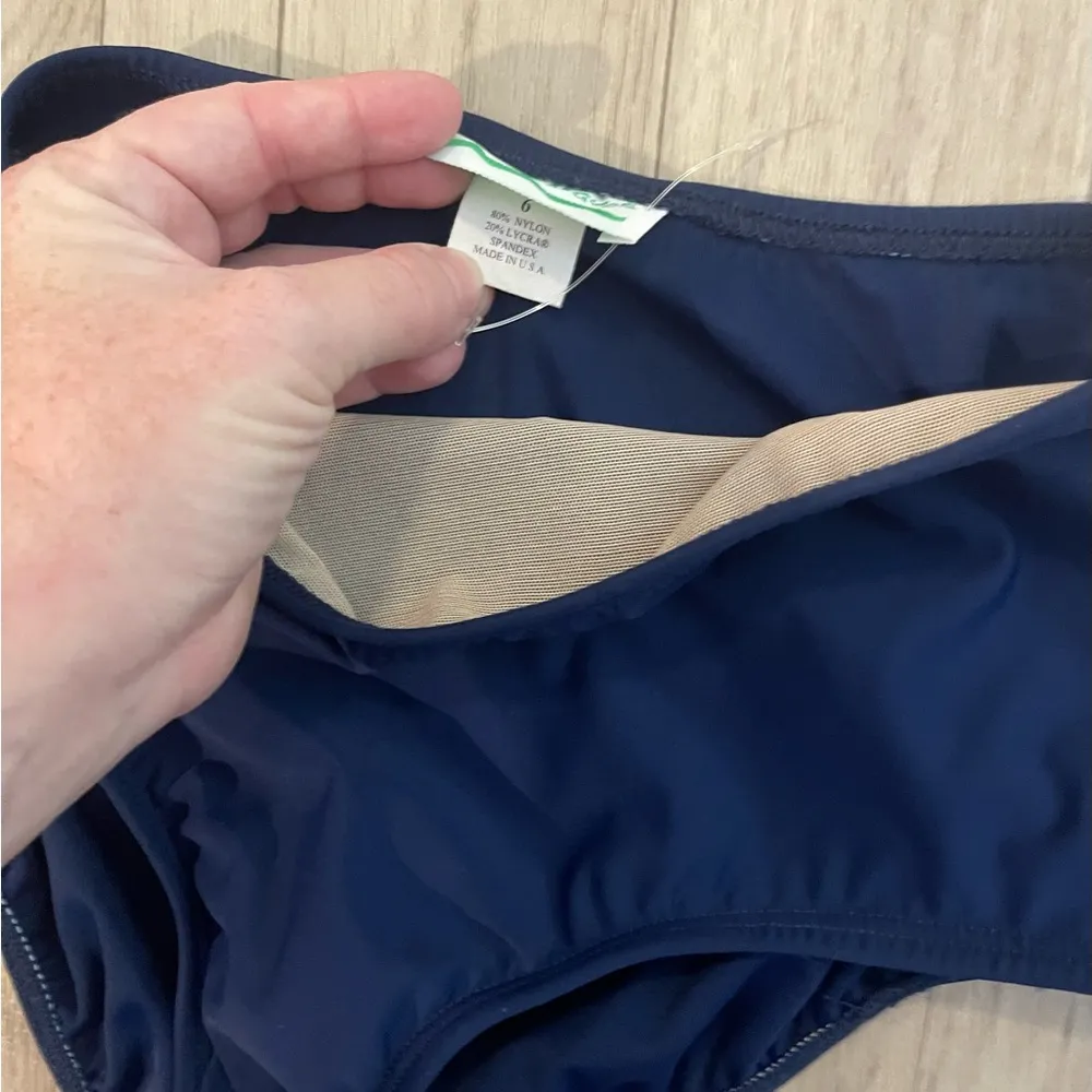 Sea waves navy blue NWOT sz 6 high waist swim bottoms - Image 2