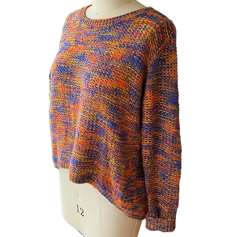 Thick Chunky Knit Multicolored Sweater by Hot & Delicious ~ Women's Size M/L - Image 2