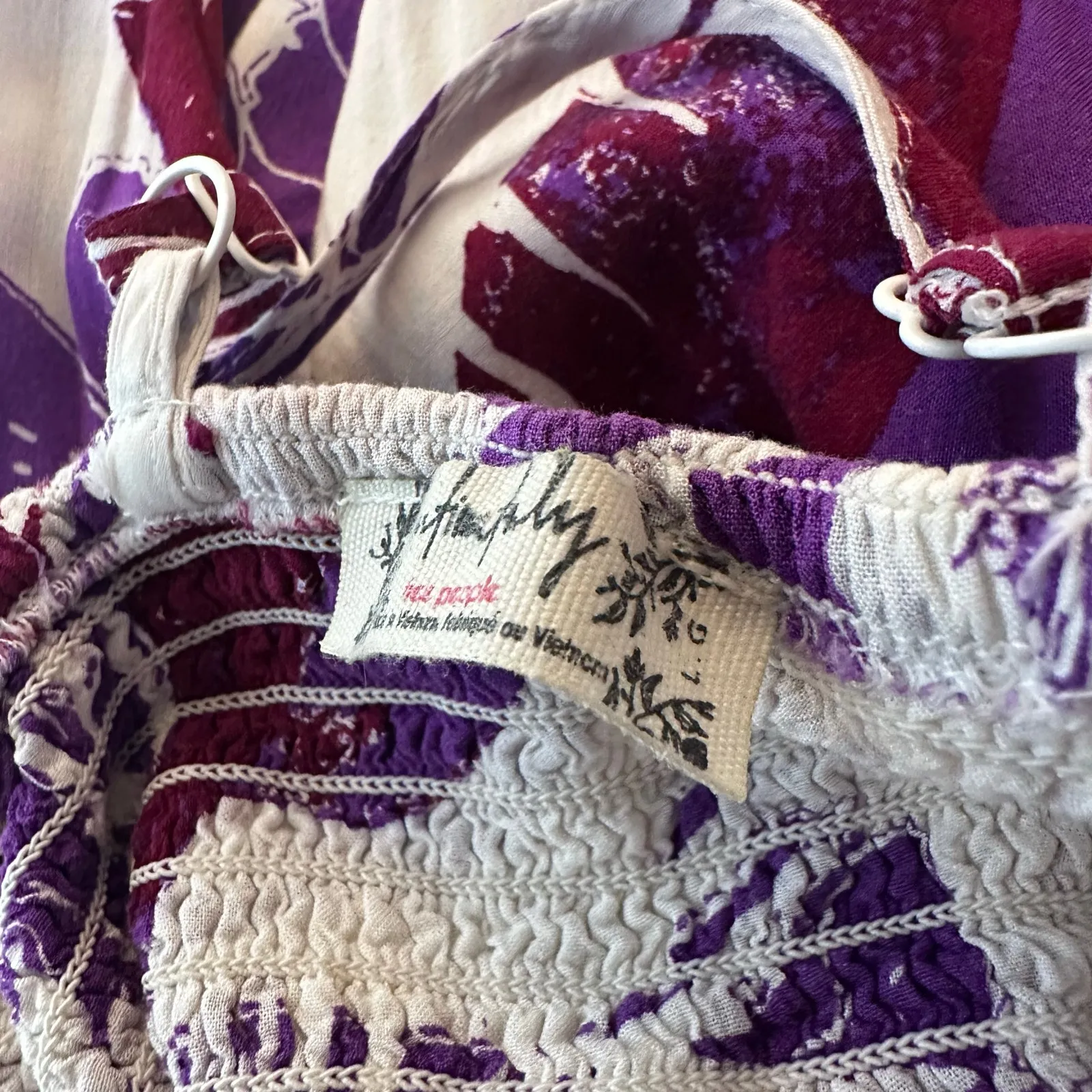 Free People Heat Wave Printed Floral Maxi Dress Women’s Purple Size Large - Image 6