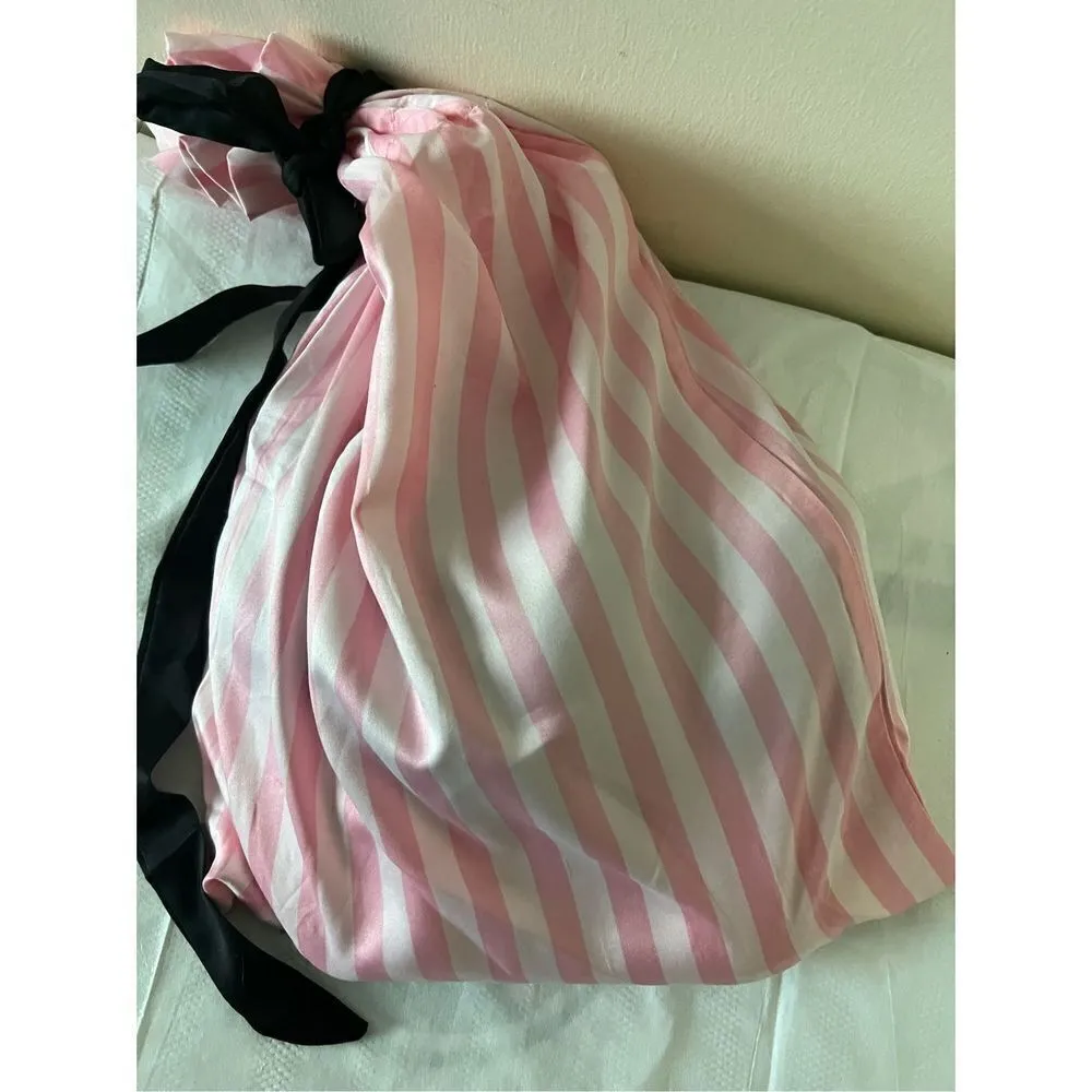 VICTORIA'S SECRET Signature Satin Striped Slippers In-A-Bag - SIZE S - Image 7