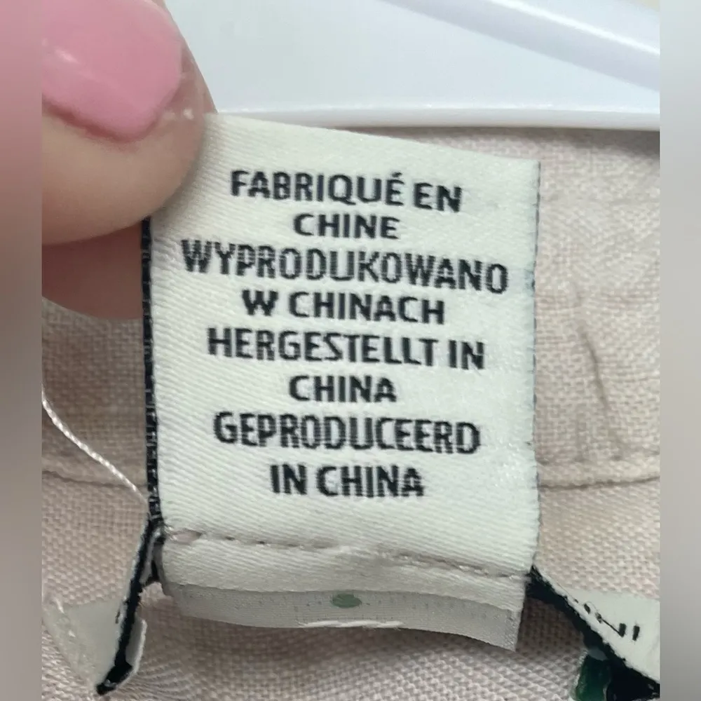 Adrienne Vittadini Dresses 100%Linen Sleeveless Summer Shirt Dress Cream Sz. S - Image 6