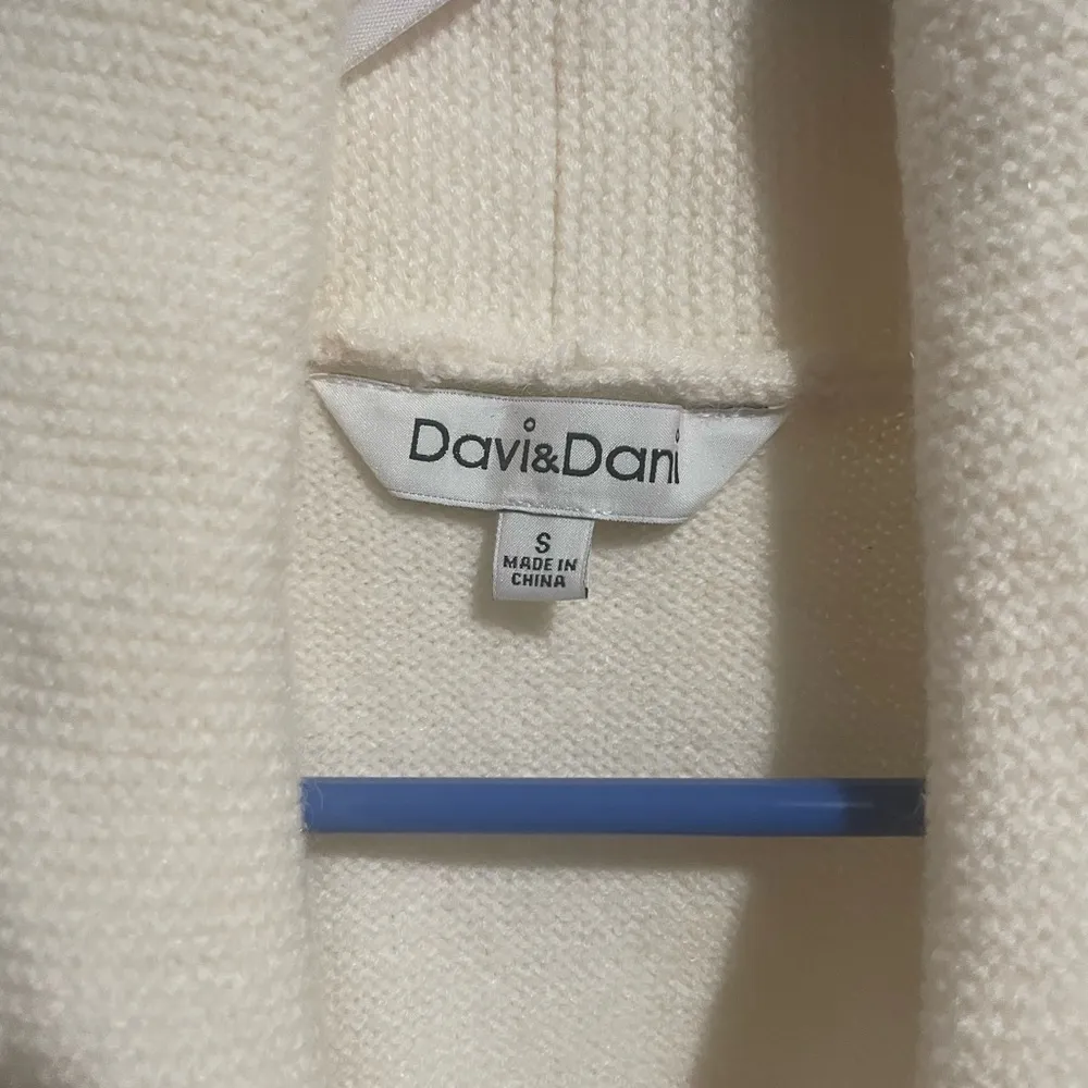 Davi&Dani Cardigan Womens Small Belted Cable Knit Fringe Western Cottage Boho - Image 5