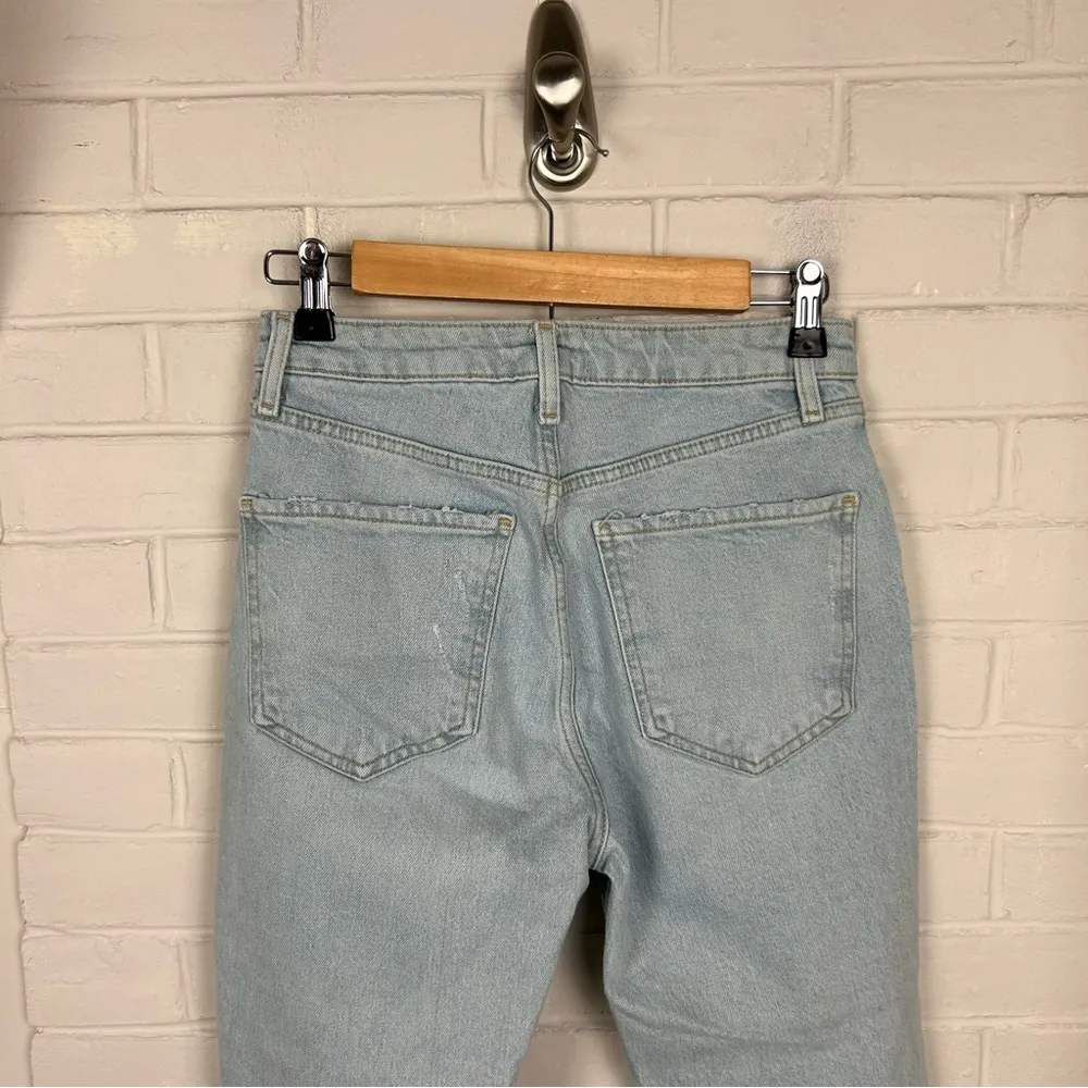 Zara Classic Straight Leg Distressed Jeans Size 4 - Image 10