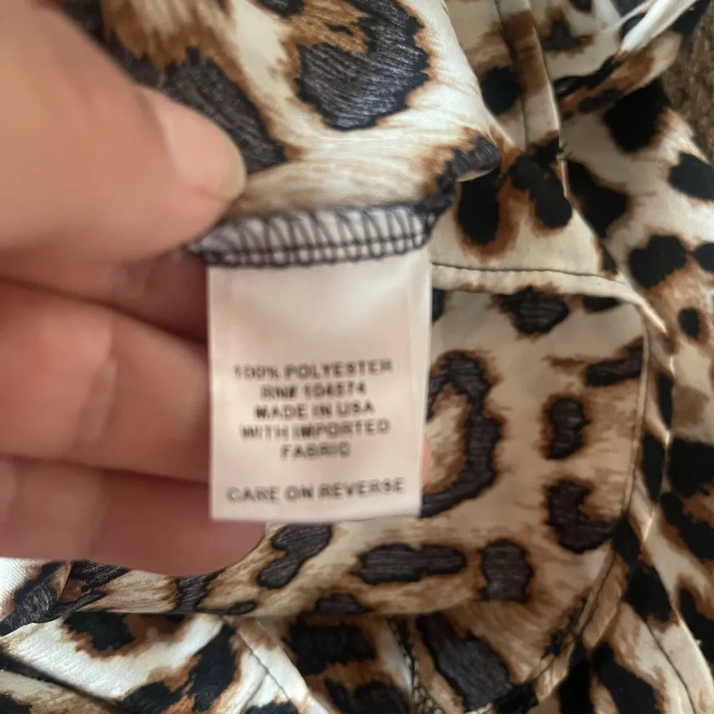 [] leopard printed shift dress size XS - Image 4