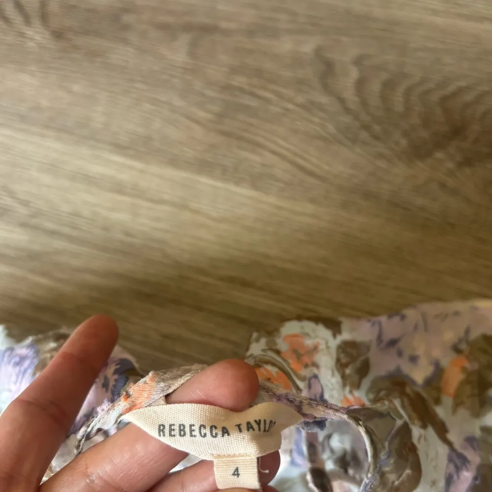 Rebecca Taylor Silk & Cotton Floral Penelope Top - Image 6