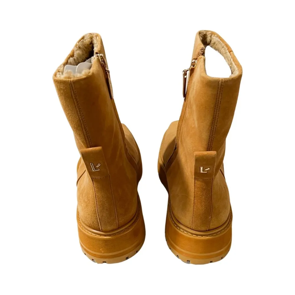 NEW LARROUDE Hailey Suede Leather Booties Tan Sz 10 - Image 8