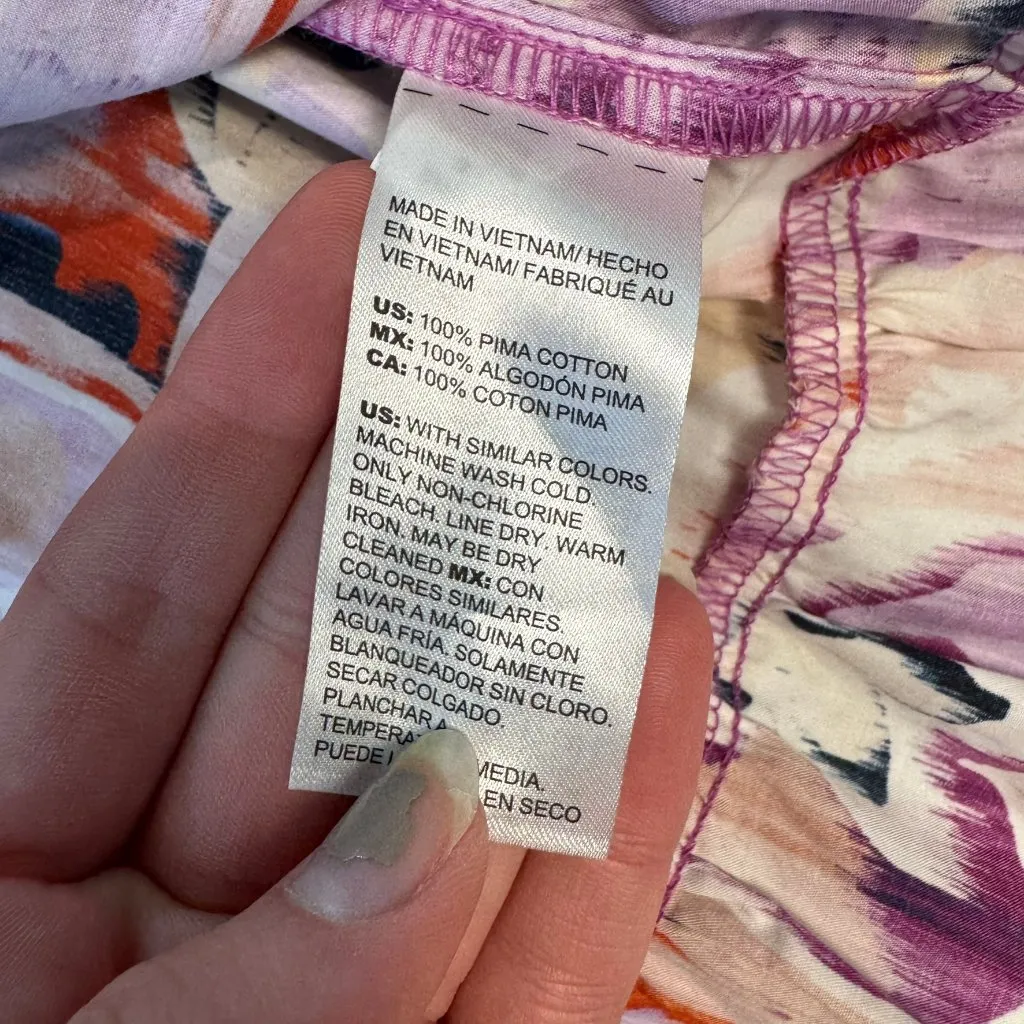 Chico's NWT 40th anniversary paisley pima cotton tiered dress size 16 E35 - Image 5