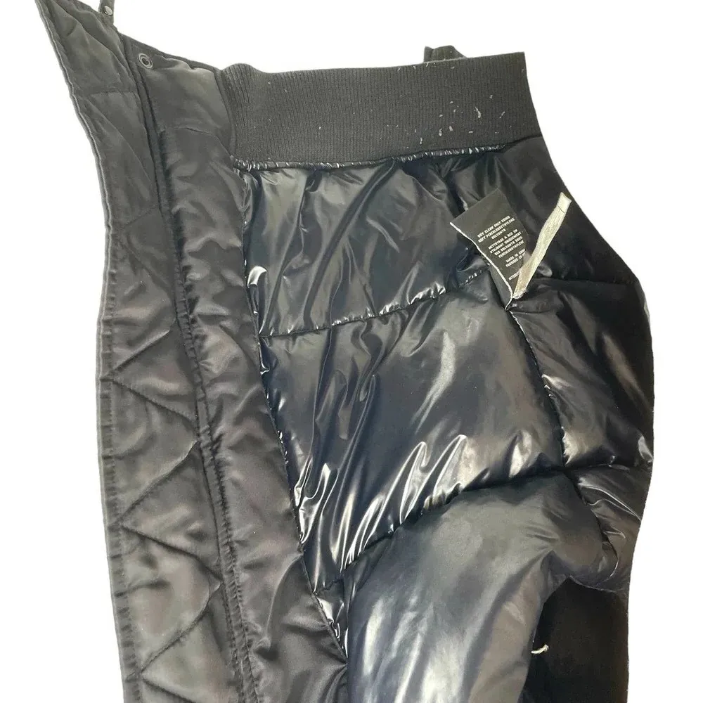 S13 Alps‎ Parka Faux Fur Trim Down Hooded Puffer Coat Black Size Medium - Image 8