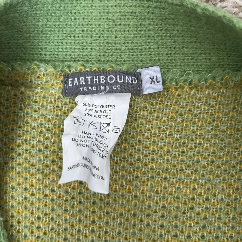 Green Floral Cardigan Sweater - Image 2