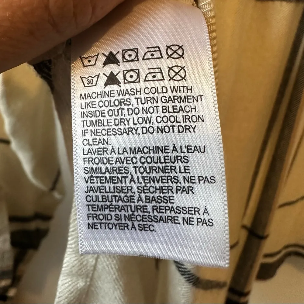 Lucky Brand  Plaid Button-Up Shirt - Black and Cream Womens size Small flannel - Image 8