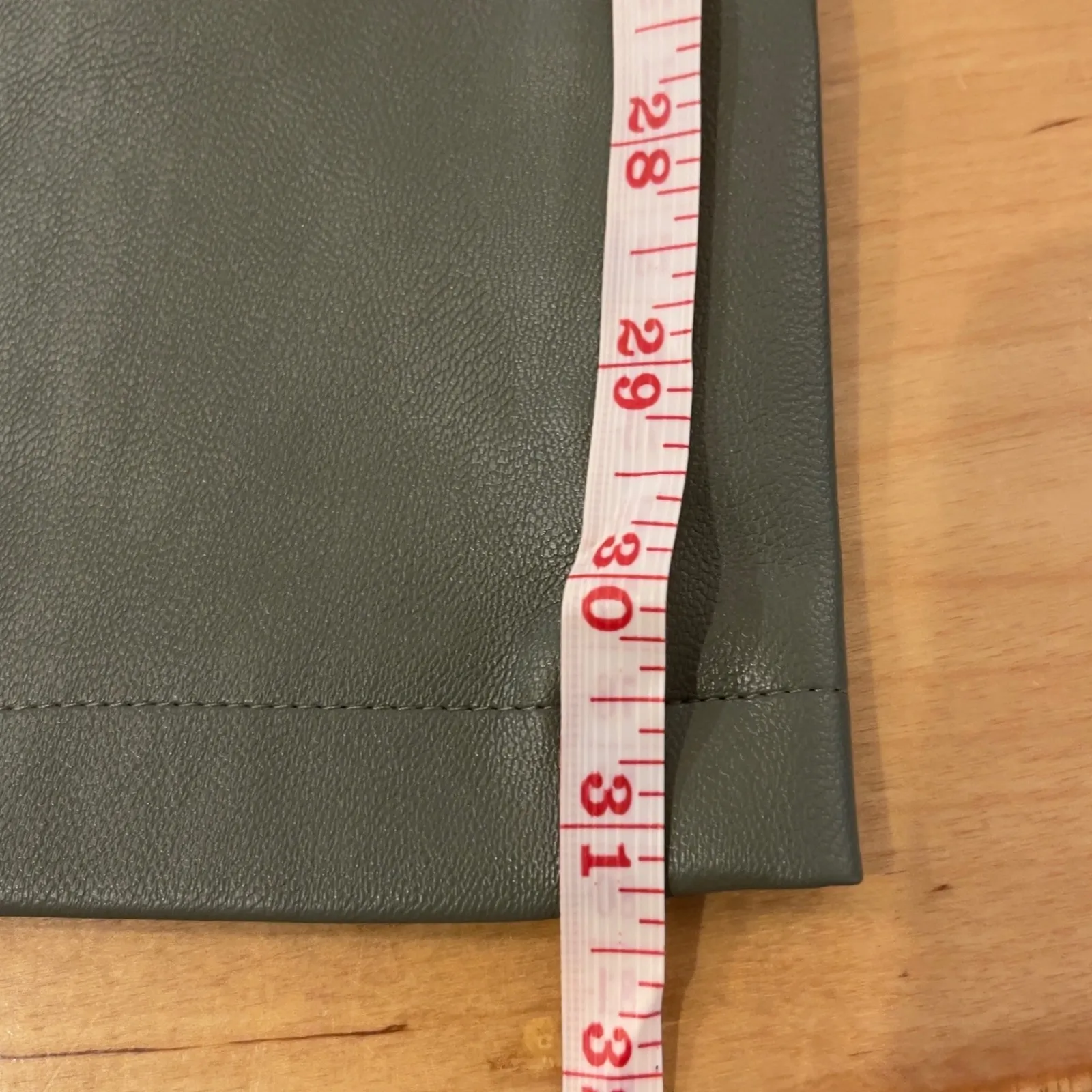 MOTEL Zoven Trouser Green Faux Leather Flare Pants Women's XS - Image 12