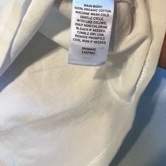 BP + Wildfang White Organic Cotton T-Shirt with Lime Green Cross Detail‎ 1X - Image 3