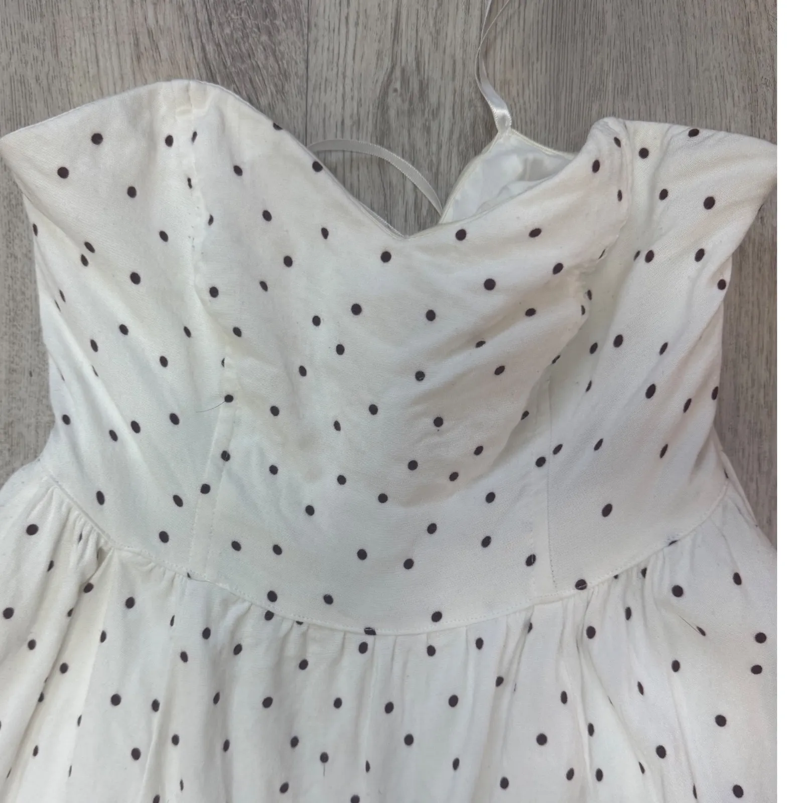 Free People Women's Size 4 Bella Donna Polka Dot Midi Dress‎ - Image 4