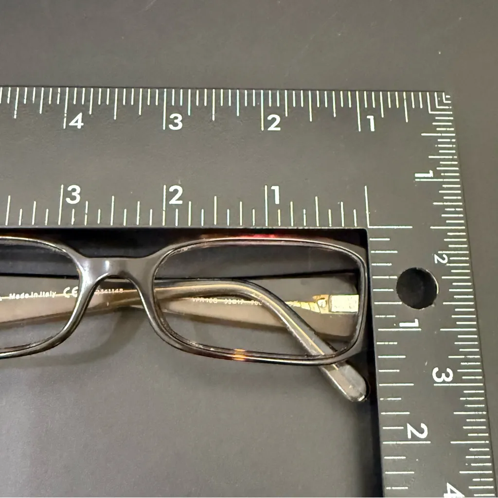 Prada  VPR 16G 766-101 Brown Tortoise Shell 53-17-135 Rectangular Eyeglass Frame - Image 14