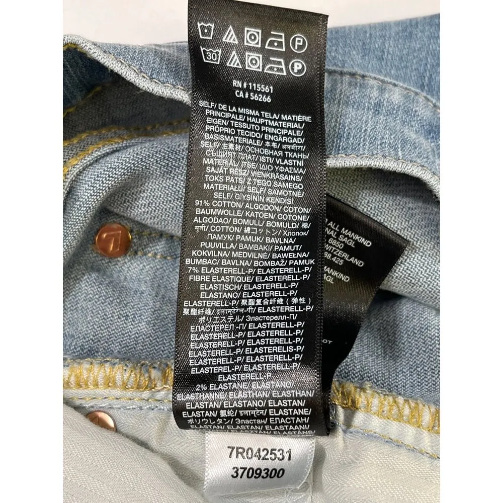 7 For All Mankind Women's Blue High Waisted Jeans/Skinny Size 28 SKU 5919 - Image 9