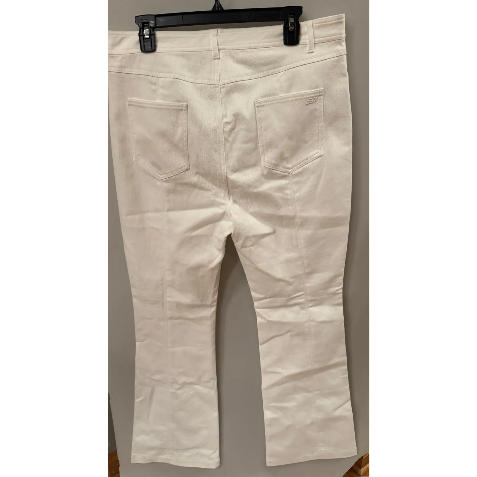 Cinq à Sept Shanis Slit Hem Pants - Cream - Size 16 - Image 3