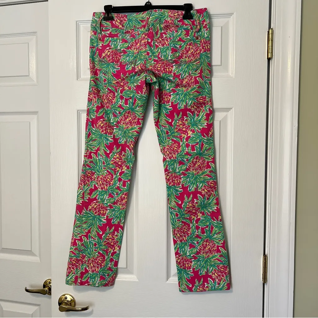 Lilly Pulitzer Worth Straight Jeans Spike the Punch pink Orchid 2 - Image 2