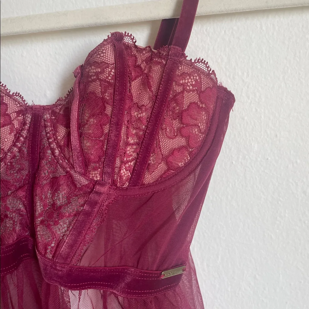 Adore Me  Maroon Slip - Image 2