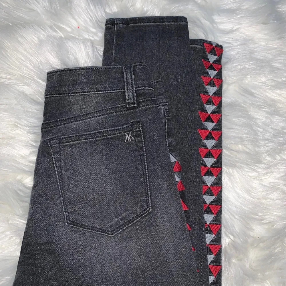 Miss Me Vintage Embroidered Denim Skinny Jeans 27 - Image 3