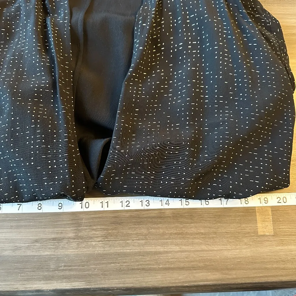 Eileen Fisher Long Kimono Duster Cardigan Black White Morse Code Size Medium - Image 9