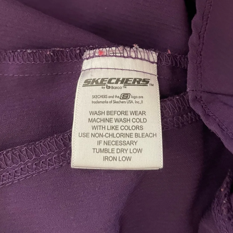 Sketcher‎ Scrubs Women Top M Purple Medical Uniform Nurse Workwear Dental Casual Size M - Image 7