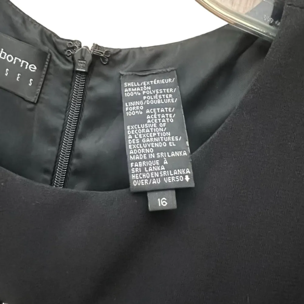 Liz Claiborne Women’s Black Dress With Jewel Accents Size 16 - Image 3