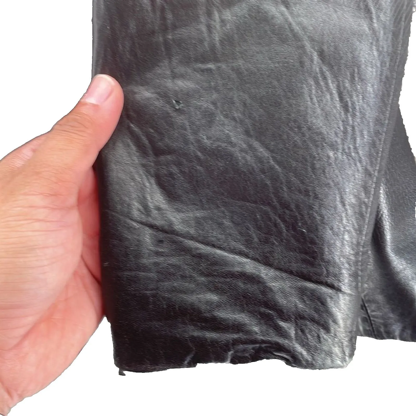 Vintage Mossimo Womens‎ Blazer Jacket Size Small Leather Baddie Grunge Edgy Punk Black - Image 10