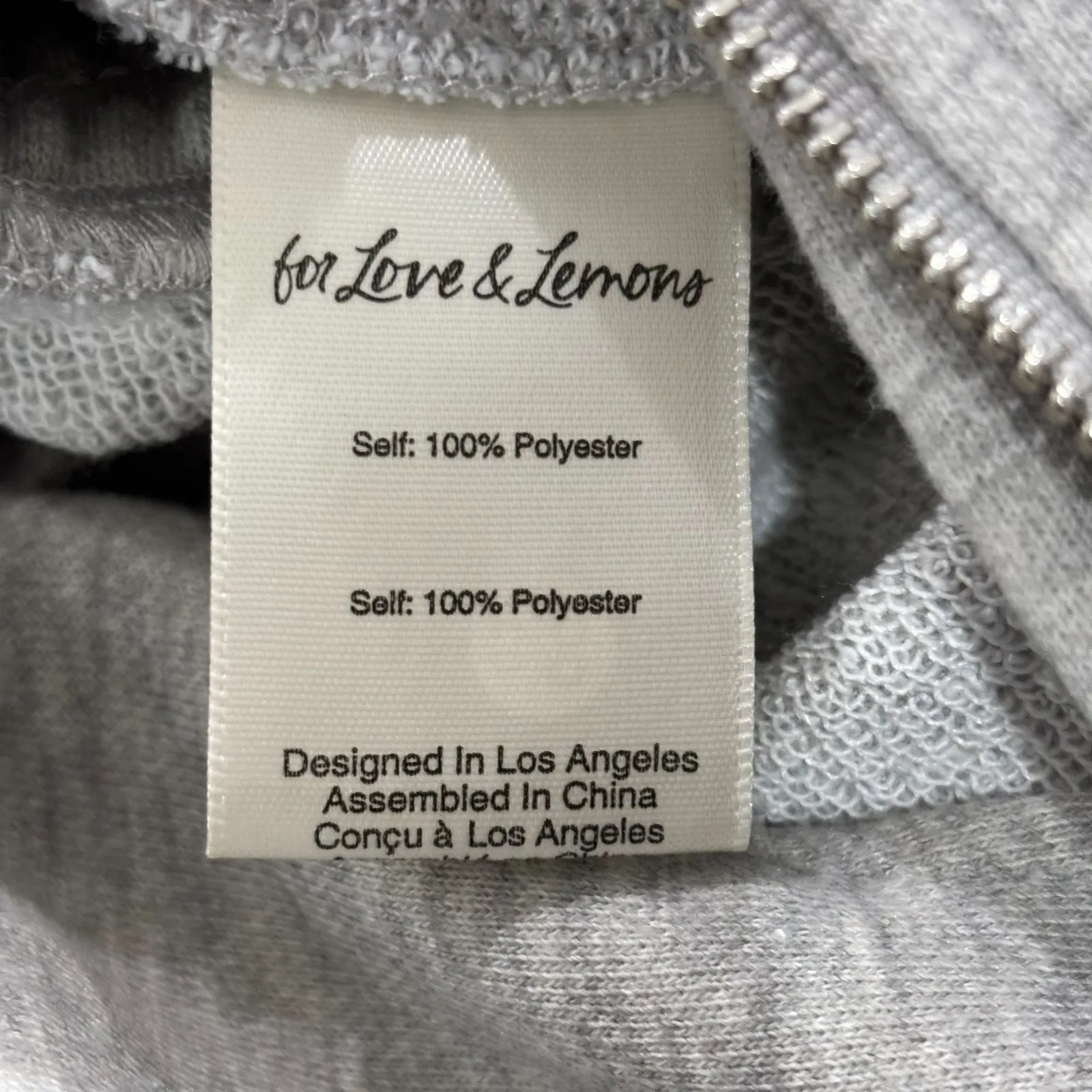 For Love and Lemons Size XL Yuna Gray Jumpsuit Sweatsuit Jumpsuit - Image 7