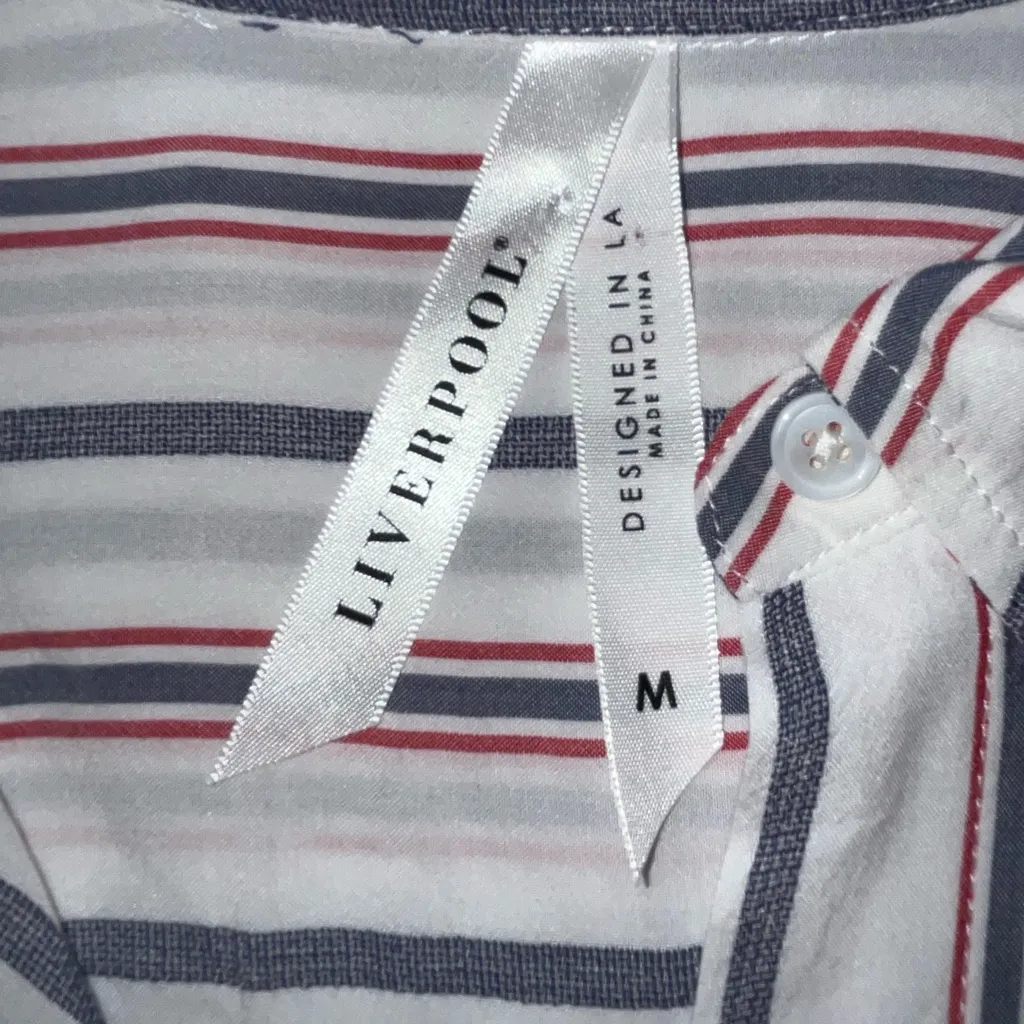 Liverpool  Striped Button-Up Women's Top - Image 3