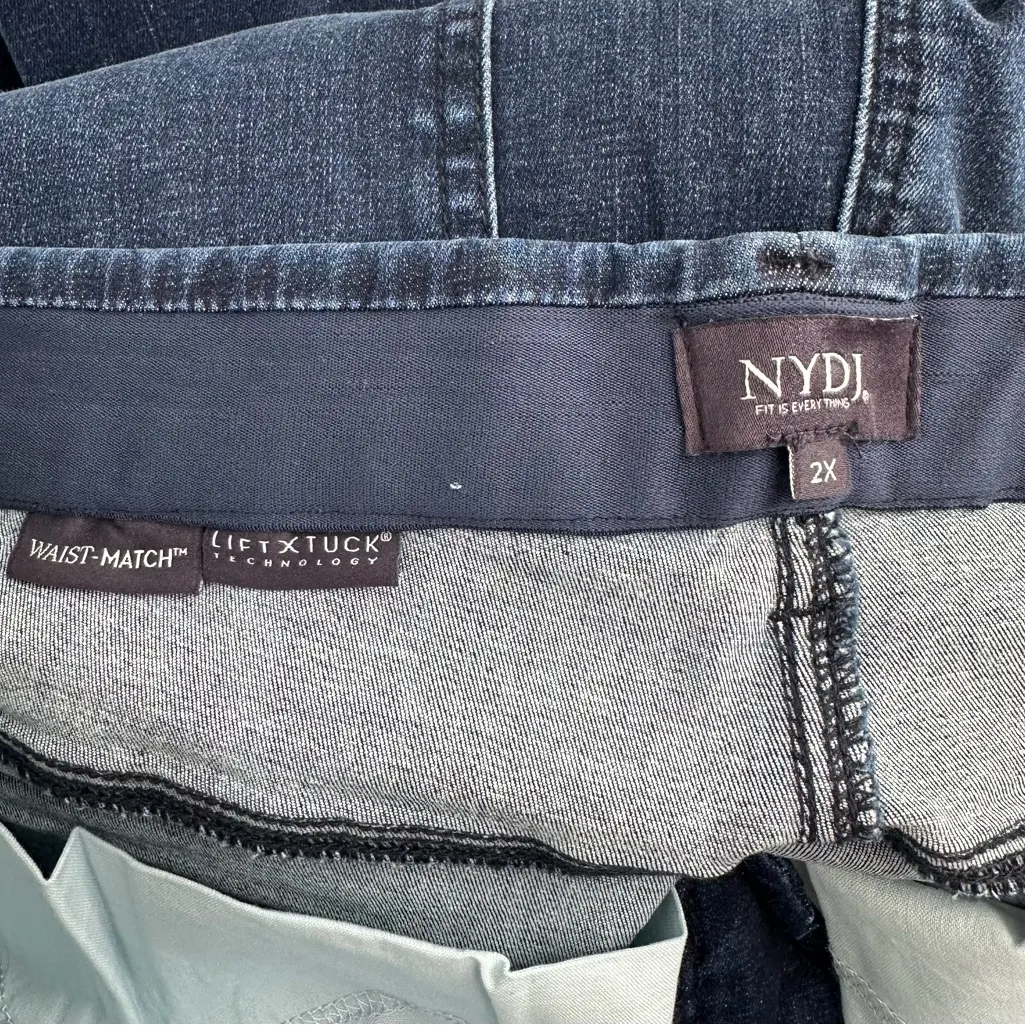 NYDJ Waist-Match Relaxed Flared Jeans size 2X in Underground Medium Wash Ankle - Image 11