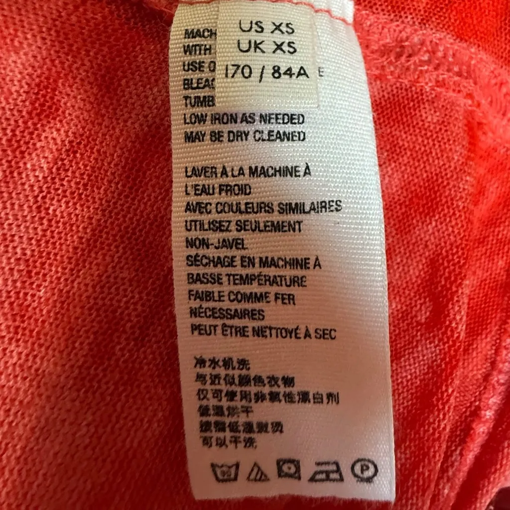 We the Free Cassidy Cuff Sleeve‎ Tee Poppy Sz XS - Image 7