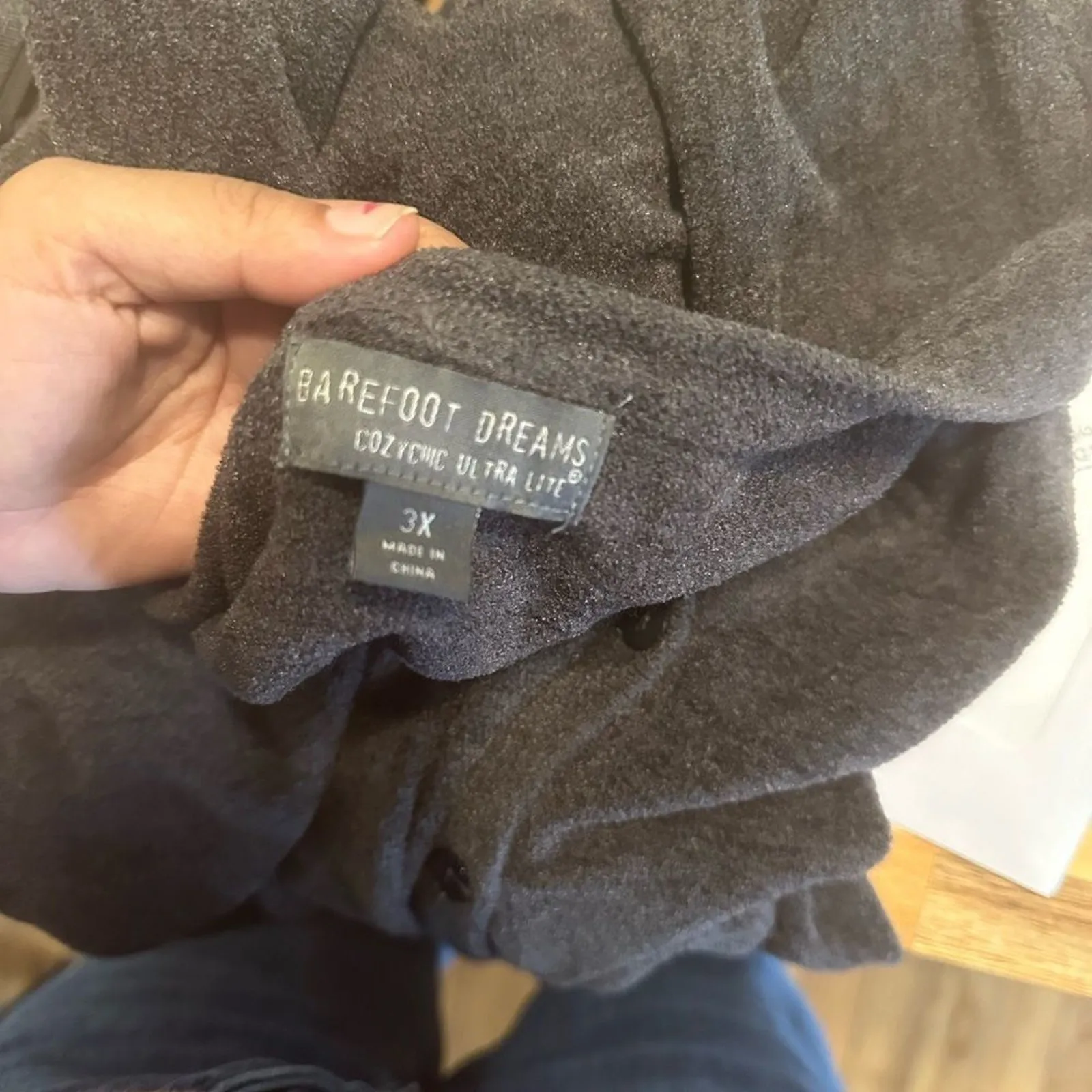 Barefoot Dreams Dark Grey Cardigan Sweater – XXXL Cozy Luxe - Image 6